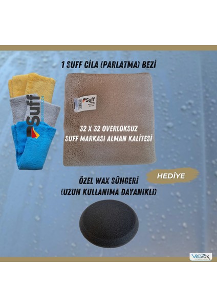 Sio2 Nano Seramik Wax Krem Cila Carnauba 110 gr, Alman Cila Bezi ve Wax Süngeri Hediye, Cila, Wax, Seramik Wax, indirimleri
