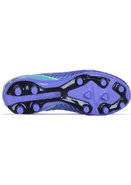 595 Mor-Sarı Krampon Çim Erkek Çocuk Futbol Ayakkabı modelleri