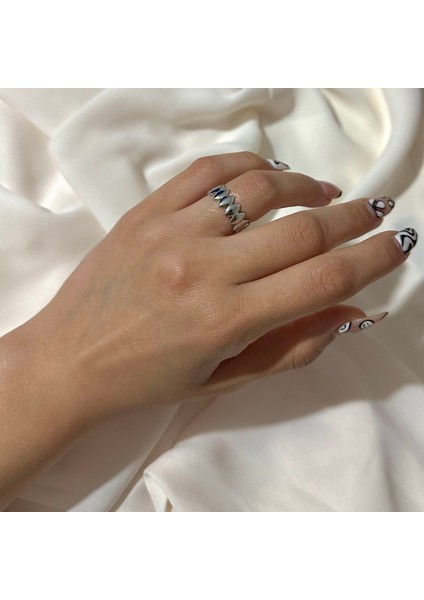 Baklava Desen Silver Yüzük fiyatları