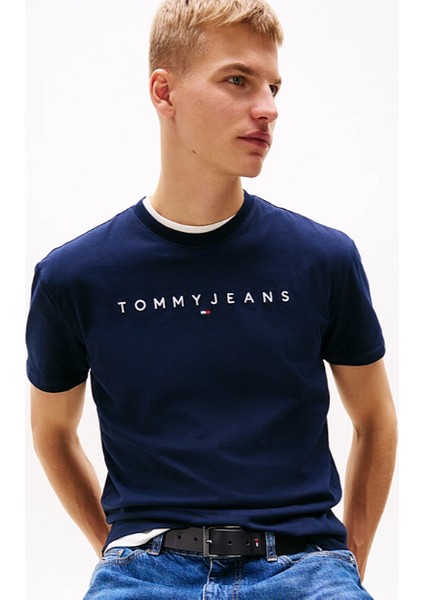 Th DM0DM20744 Tjm Reg Lınear Logo Tee Ext Erkek Tshirt modelleri