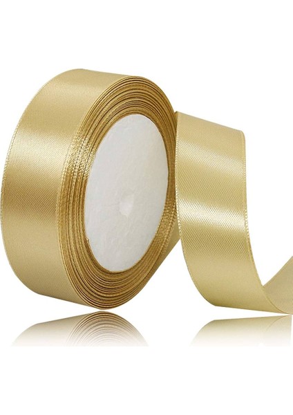 Altın Saten Kurdele 6 cm 10 Metre