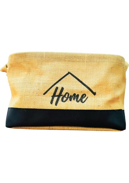 Home Jüt Hasır Ev Düzenleyici Mutfak Banyo Salon Sepeti Katlanır Sıvı Korumalı Orta