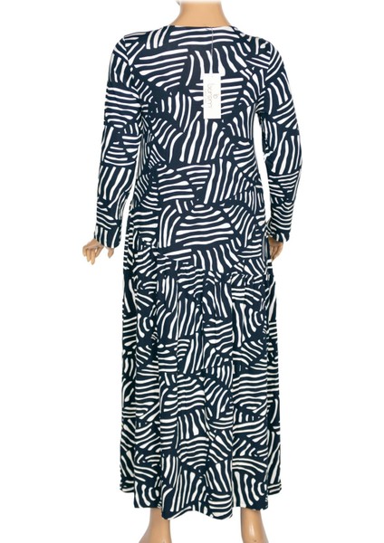 Kadın Funda Belden Basene Büzgülü Penye Lacivert Elbise D56 modelleri