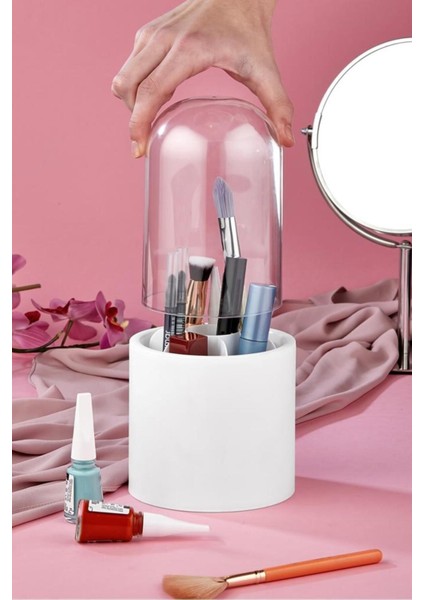 Şeffaf Kapaklı Hijyenik Makyaj ve Kozmetik Organizer Kutu