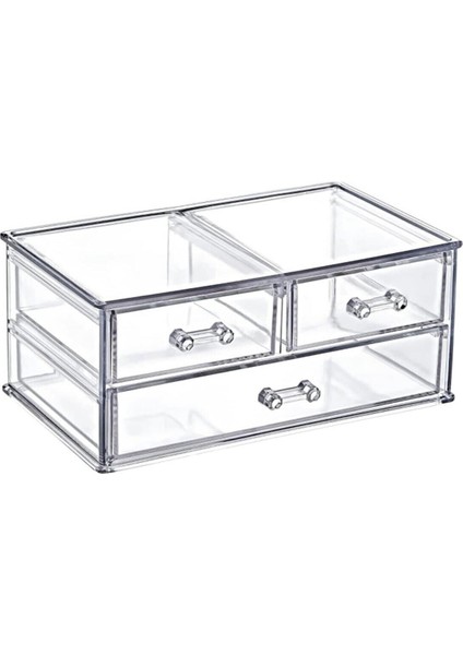 Beyaz Çok Amaçlı Üç Çekmeceli Düzenleyici, Pratik ve Şık Depolama Çözümü