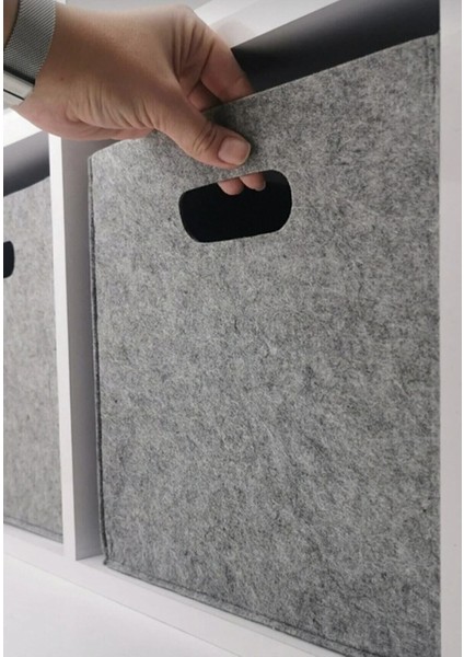 Gri Çok Amaçlı Keçe Organizer, Ev ve Ofis Düzeni Için Ideal Seçenek