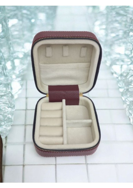 Küçük Boy Takı Saklama Kutusu Seyahat Deri Ahşap Organizatörü modelleri