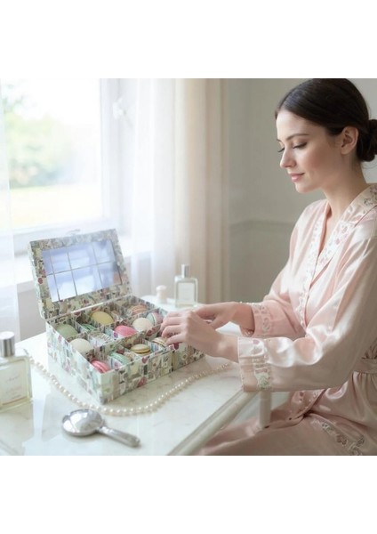 8 Bölmeli Şeffaf Kapaklı Çok Amaçlı Organizer Kutu Kahverengi fiyatları