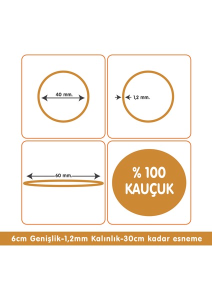 Ambalaj-Paket Lastiği Naturel Renk (500 Adet) %100 Kauçuk | 100 gr (Okul-Kırtasiye-Ambalaj-Paketleme) fiyatları