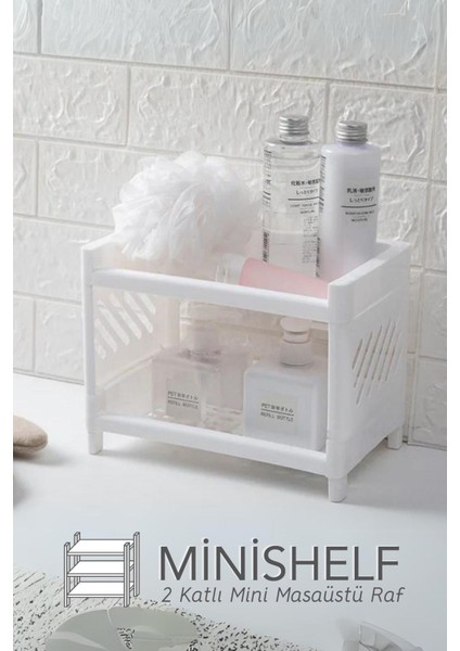 Iki Katlı Çok Amaçlı Masaüstü Raf Düzenleyici Beyaz Kolay Kurulum indirimleri