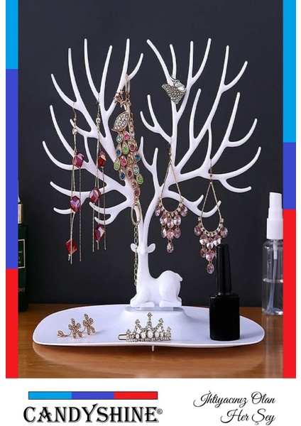 Geyik Temalı Takı Düzeni, Şık ve Pratik Takı Saklama Çözümü