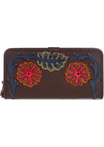 Liva Kahve-Çok Renkli Kadın Cüzdan 42 Liva
