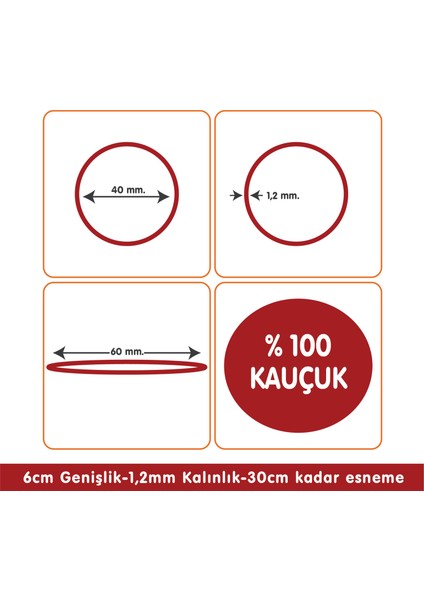 Ambalaj-Paket Lastiği Karışık Renkli (500 ADET)%100 KAUÇUK|100 Gr(Okul-Kırtasiye-Ambalaj-Paketleme) fiyatları