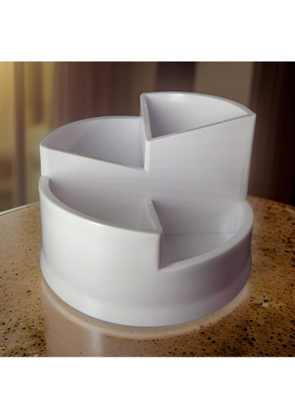 Şık Masaüstü Organizer Kalemlik, Düzen ve Huzur Için Beyaz Renk