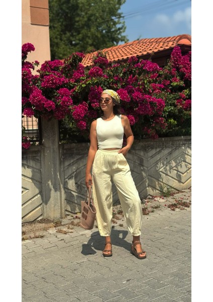 Sarı Gabardin Balon Pantolon fiyatları