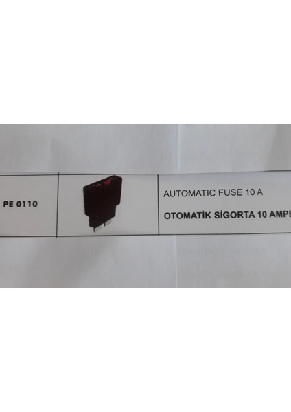 Otomatık SİGORTA10 Amper