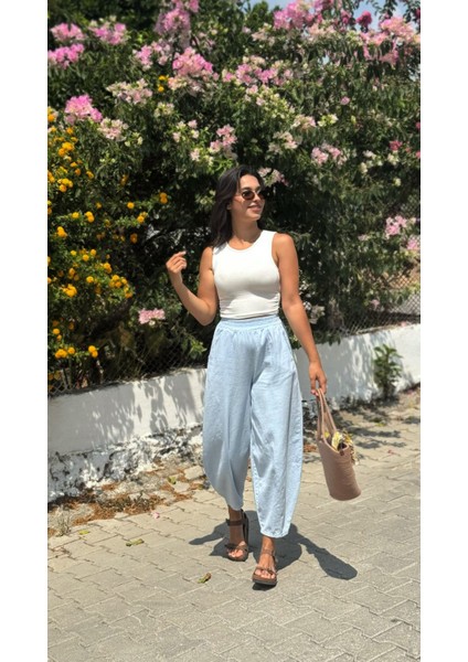 Sarı Gabardin Balon Pantolon modelleri