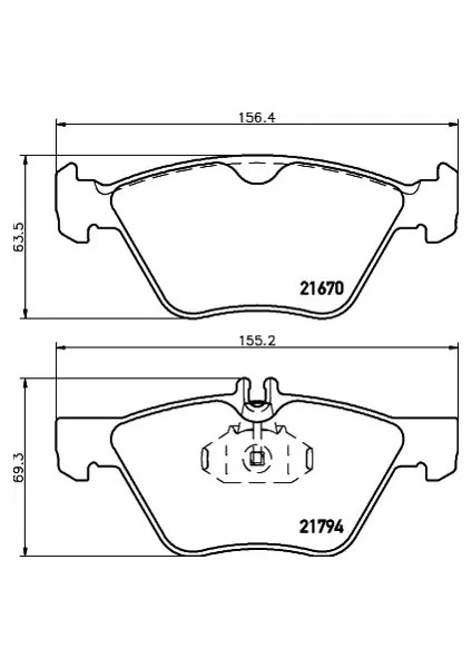 Fren Balatası Ön Mer E210 280 320