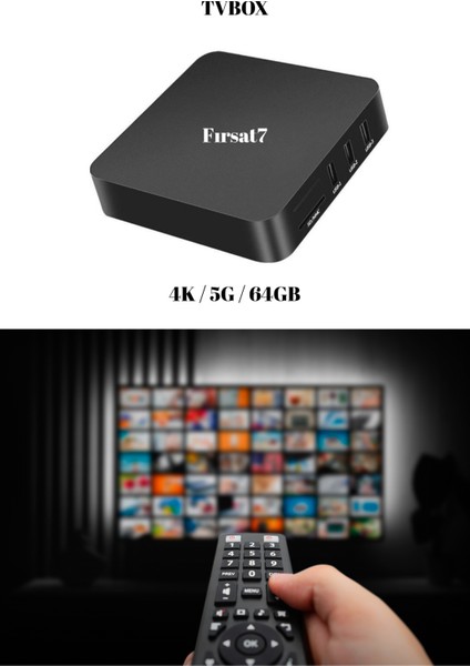 Fırsat7 4K Android 11.1 -3840X2160 Çözünürlük H265 4 Çekirdek Işlemci Tv Box fiyatları