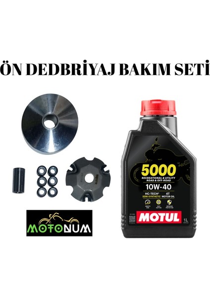 Kuba Space 50 Pro Yarım Ön Varyatör Yağlı Bakım Seti Motul 5000 10W40 M1710