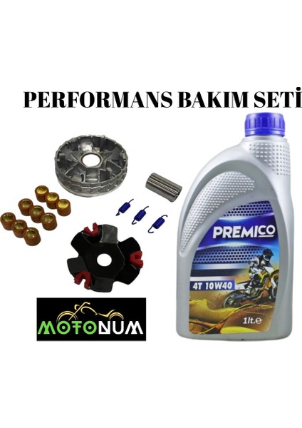 Rks Pollo Uyumlu Performans Ön Varyatör Yağlı Bakım Seti Premico 10W40 M1421