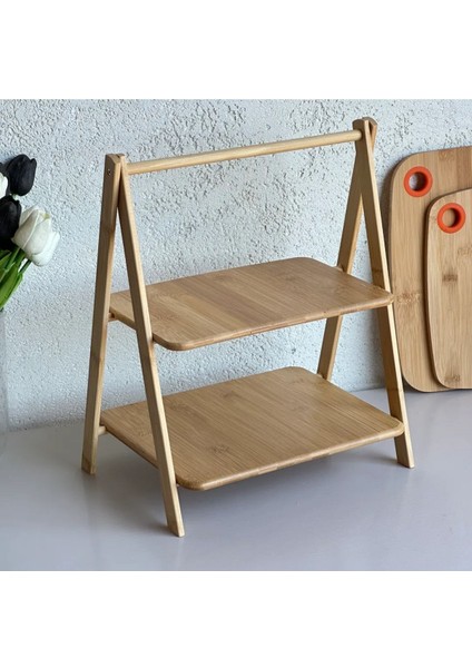 Bambu Katlanır Sunumluk, Şık ve Pratik, Kahverengi fiyatları