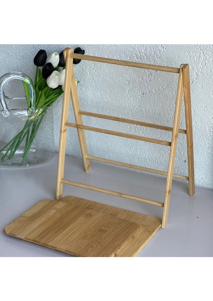 Bambu Katlanır Sunumluk, Şık ve Pratik, Kahverengi modelleri