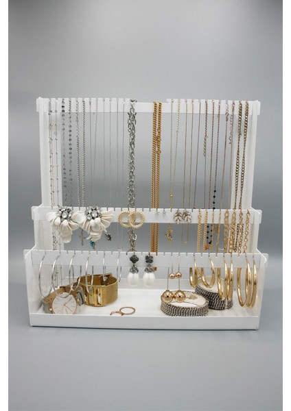 Beyaz Renkli Takı Düzenleyici, Şık ve Pratik Takı Saklama Çözümü