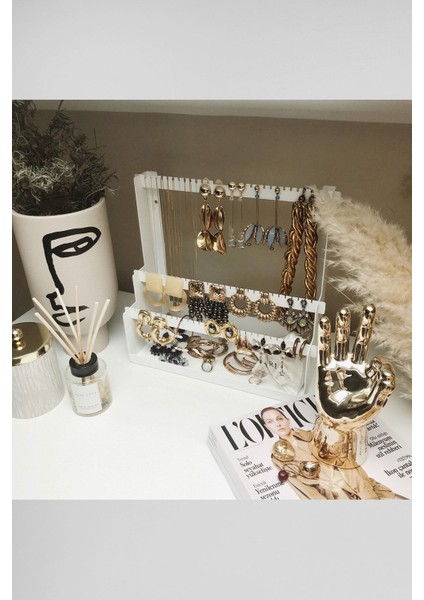 Beyaz Renkli Takı Düzenleyici, Şık ve Pratik Takı Saklama Çözümü fiyatları