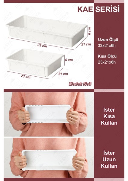 Genişletilebilir Modüler Makyaj Çekmecesi, Ayarlanabilir Düzenleyici Beyaz modelleri