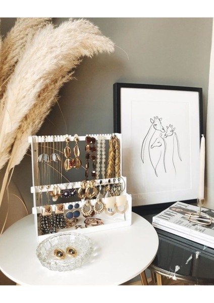 Beyaz Renkli Takı Düzenleyici, Şık ve Pratik Takı Saklama Çözümü fırsatları