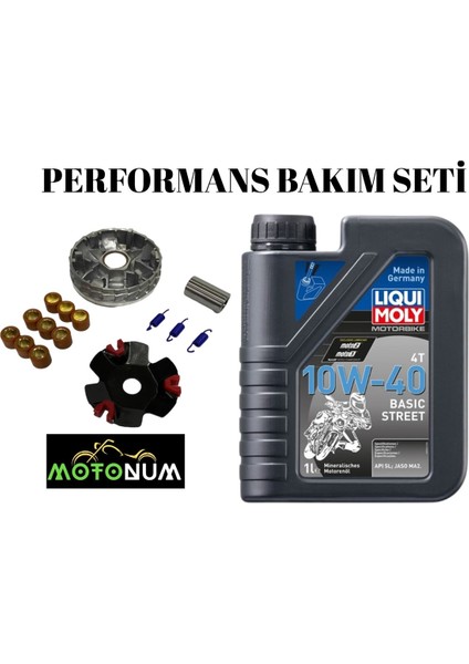 Rks Azure Uyumlu 50 Pro Performans Ön Varyatör Yağlı Bakım Seti Liqui Moly Street 10W40 M1517