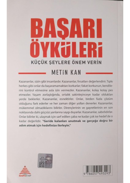 Başarı Öyküleri - Küçük Şeylere Önem Verin - Metin Kan fiyatları