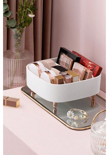 Beyaz 4 Bölmeli Makyaj ve Takı Organizeri, Şık ve Fonksiyonel Tasarım fiyatları