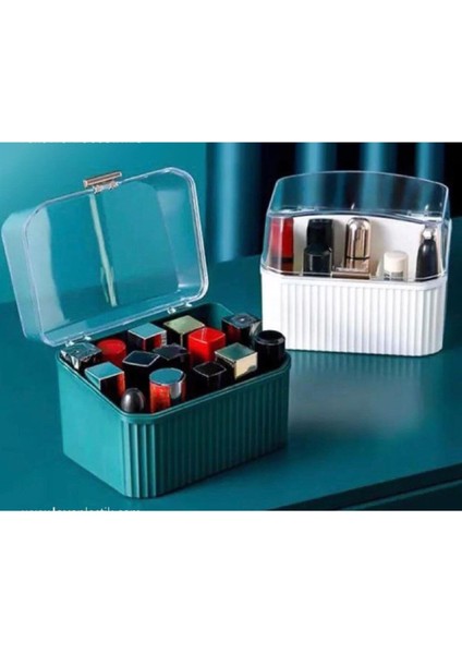 15 Gözlü Ruj ve Oje Kutusu – Şık ve Pratik Makyaj Organizeri