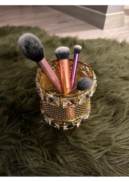 Şık Kristal Taşlı Makyaj Fırçası Organizeri Kozmetik Düzenleyici