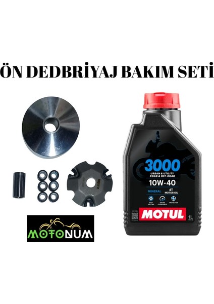 Kuba Trendy Xc 50 Yarım Ön Varyatör Yağlı Bakım Seti Motul 3000 10W40 M1615