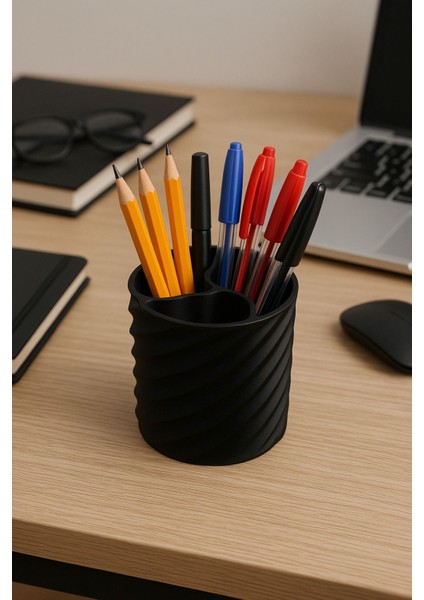 3 Bölmeli Siyah Makyaj ve Kalem Organizeri, Dayıklı 3D Baskı fiyatları