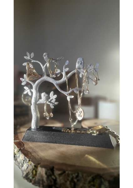 Gümüş Ağaç Takı ve Mücevher Askısı, Şık ve Pratik Saklama Çözümü