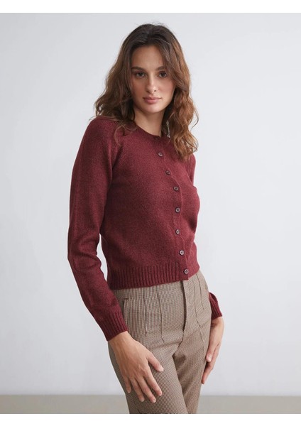 Lcw Vision Bisiklet Yaka Kadın Triko Hırka (W5)