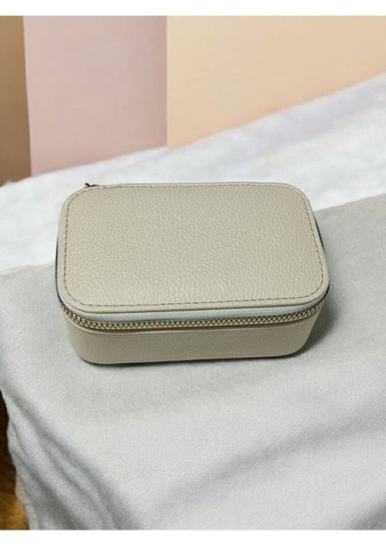 Şık Bej Seyahat Takı Saklama Kutusu, Ahşap ve Deri Tasarım fırsatları