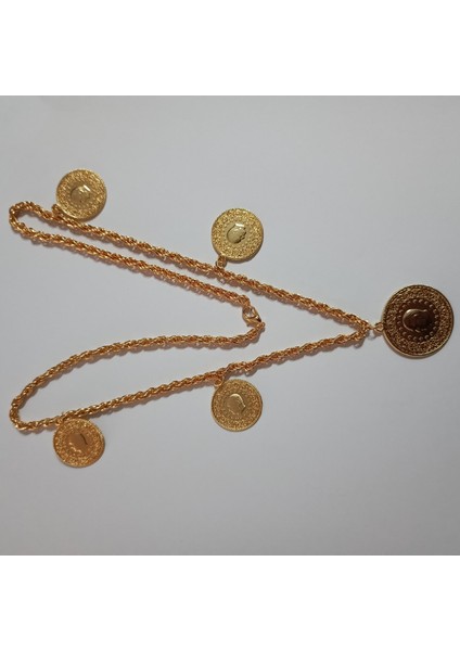 Nurtakı Beşi Bir Yerde Altın Renk Kaplama Kolyesi fiyatları