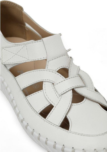 105425.Z5FX Beyaz Kadın Düz Ayakkabı