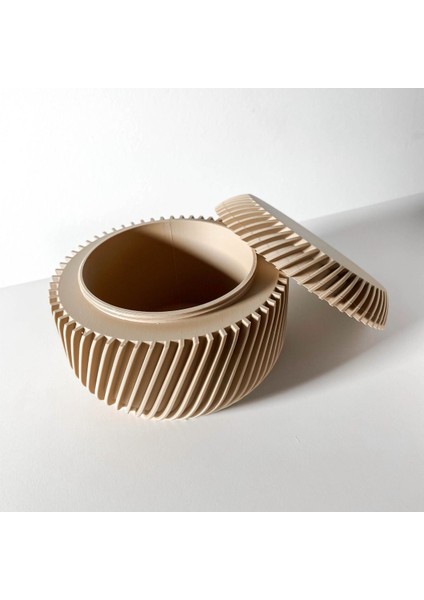 14X14X10 cm Spiral Desenli Şeffaf Kapaklı Saklama Kutusu, Düzenli ve Şık Depolama fiyatları