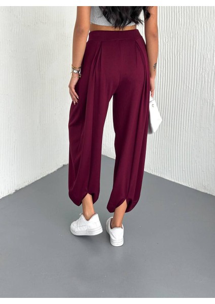 Osyho Sandy %100 Pamuk Kumaş Şalvar Eşofman Bordo fırsatları