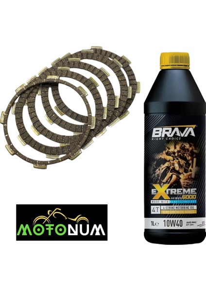 Mondial Kt 125 Balata Yağlı Bakım Seti Brava 6000 10W40 M0711