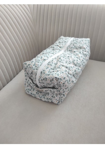 El Yapımı Mavi Seyahat ve Saç Şekillendirme Organizeri, Xl Boy Çanta