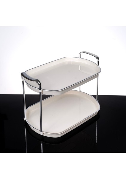 Şeffaf 2 Katlı Makyaj ve Parfüm Organizeri 35X22X22CM