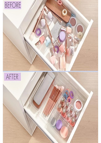 Ayarlanabilir Çekmece Içi Düzenleyici Set 6 Parça Takı ve Makyaj Organizeri fiyatları