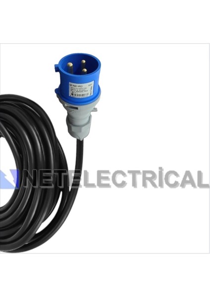 Tekne - Karavan Enerji Besleme Kablosu 11 Metre 3x2.5 Ttr Kalın Kablo | IP44 Kauçuk Uzatma Priz + 3X16A Düz Fişli | fiyatları